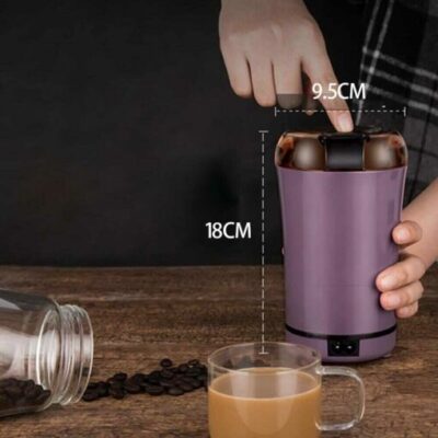 Original Smart Electric Grinder Machine . Easy to operate one press system to start grinding. 2. 5 Ground Levels for Various Coffee Enjoyment Suitable for, filter coffee, French press coffee, syphon coffee and cold brew coffee. 3. Easy Clean Washable ceramic conical burr. 4. Powerful Motor Grind light roast coffee without stocking. 5. The low rpm of the burrs maintain the great taste of the coffee. 6. Ground Coffee Jar can be used as a individual storage jar 8. Compact & Portable Small and light weight (485g), easy to carry.