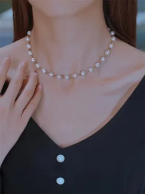 FASHION ELEGANT PEARL NECKLACE Metal: Alloy & Freshwater Pearls Color: Gold Length 51-80cm Weight: Approx. 18.5g Safety: Nickel & Lead-free & Hypoallergenic Handmade