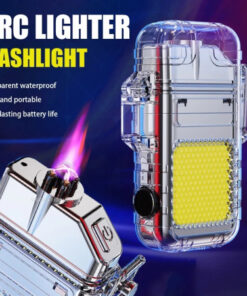 Waterproof Rechargeable Electric Lighter with Flashlight