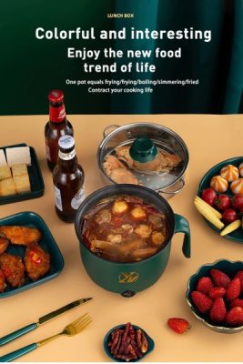 Double Layer Electric Cooker 1.5L Non-stick Pan Electric Cooking Machine Home 1-2 People Multifunction Hot Pot