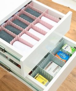 Adjustable Plastic Grid Drawer Organizer Multi-Purpose Drawer Storage Divider Adjustable Cabinet Storage Divider (6pcs)