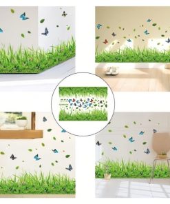 2Pcs (4 sticker) Green Grass Wall Sticker